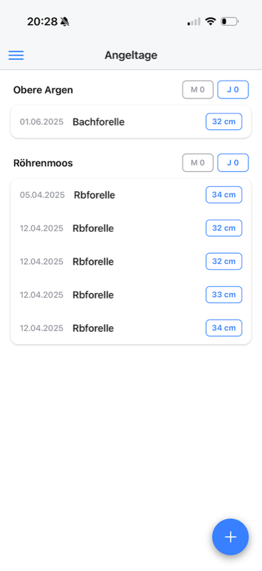 Petri Heil App - Fangbuch Angeltage